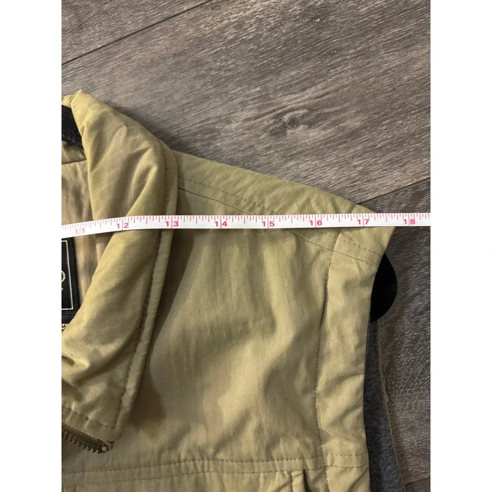 Eddie Bauer Legend Tumwater Vest Mens S Tan Khaki‎ Polartec Fleece Lined Cargo